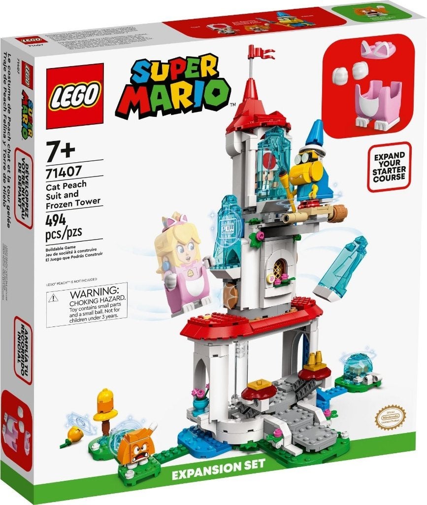LEGO 71407 Cat Peach Suit and Frozen Tower (Super Mario), Overige thema's, Nieuw, Ophalen of Verzenden, Complete set