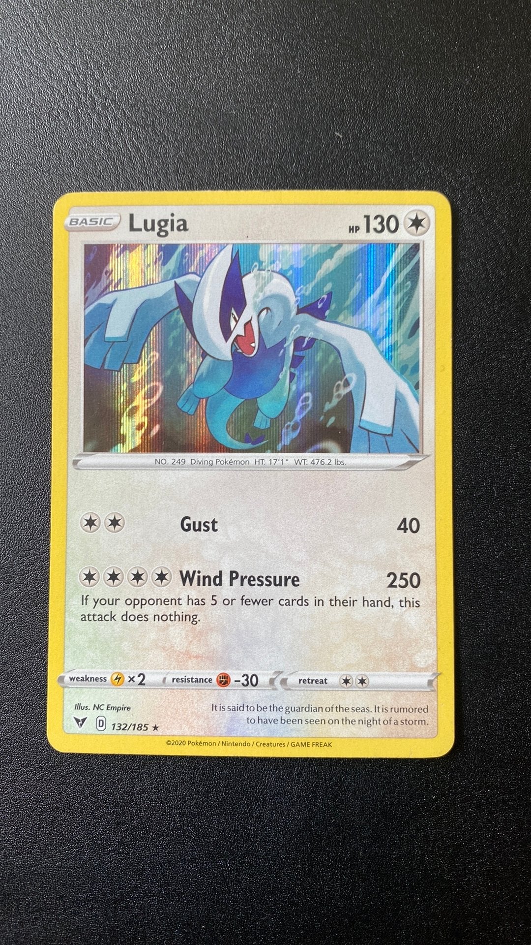 Pokemon lugia 132 vivid voltage holo, Hobby en Vrije tijd, Verzamelkaartspellen | Pokémon, Ophalen of Verzenden, Gebruikt, Losse kaart