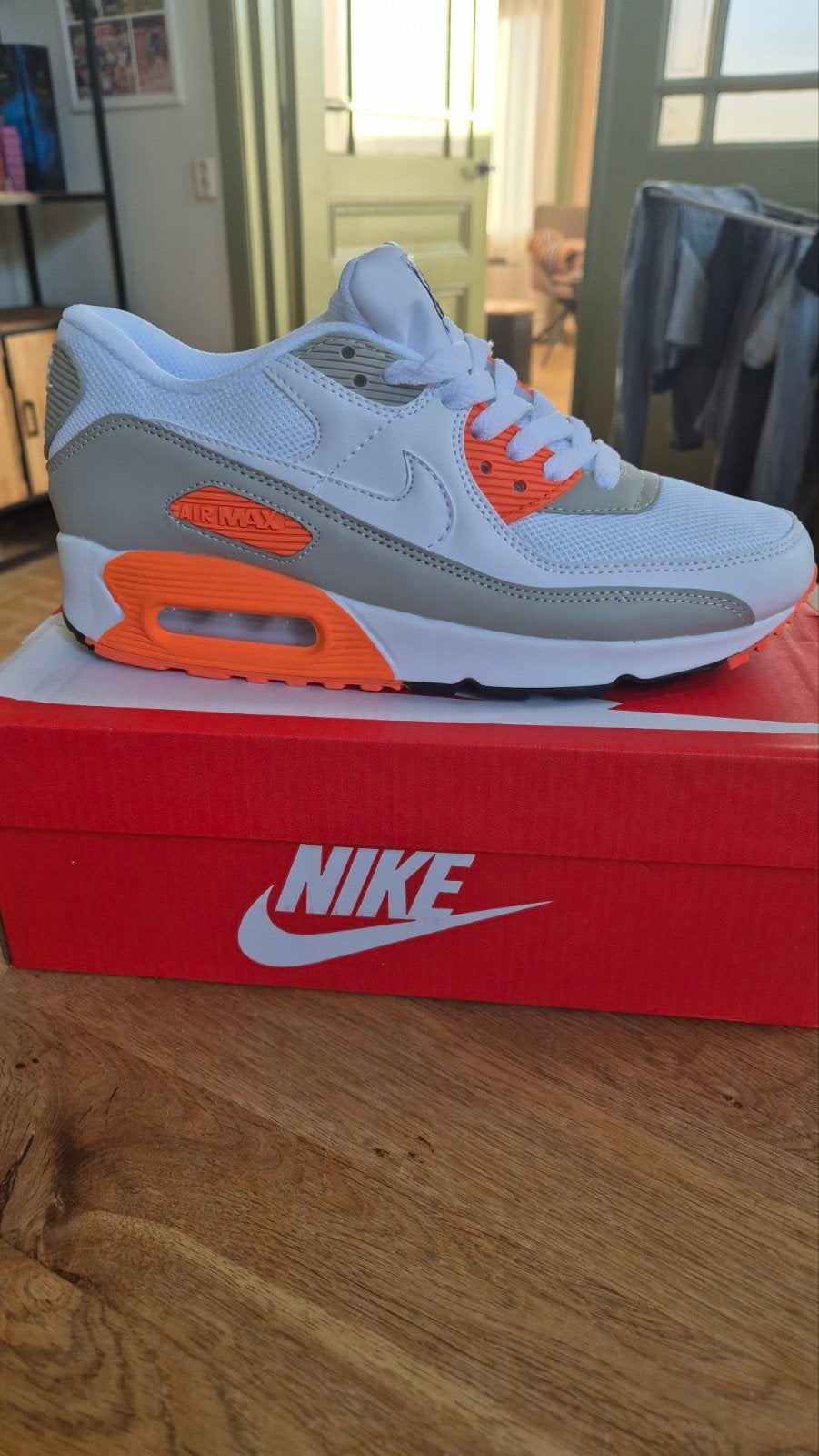 Nike Air Max Sneakers - Wit/Oranje/Grijs, Wit, Nike, Nieuw, Ophalen of Verzenden
