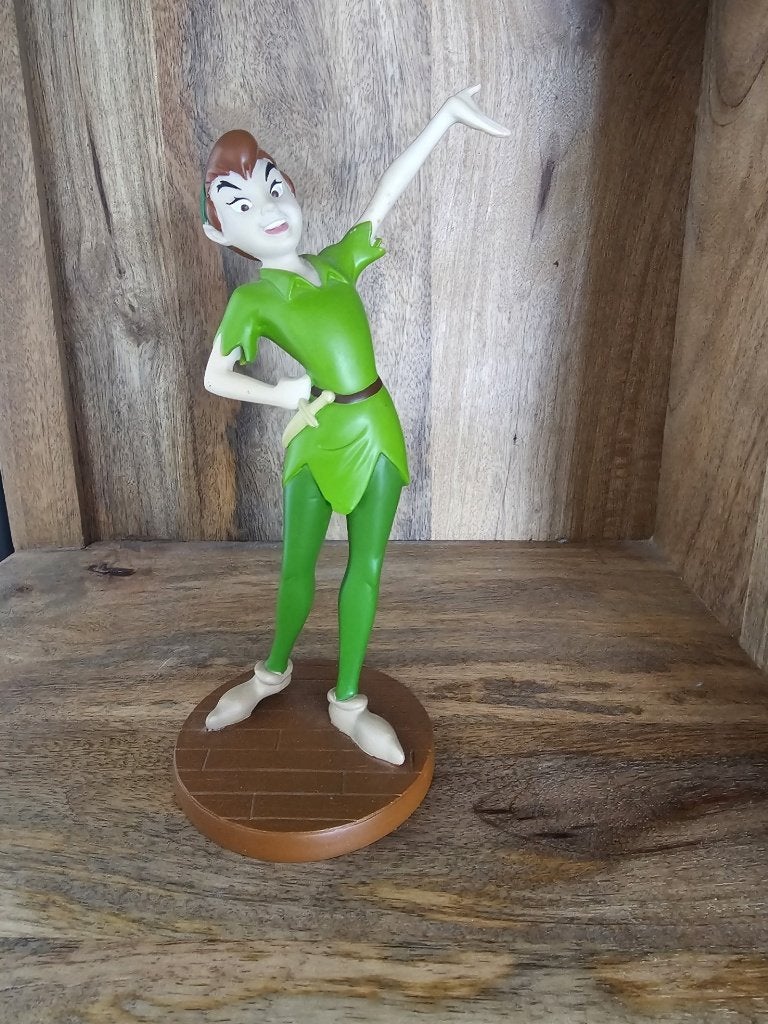 Vintage Peter Pan beeldje, Verzamelen, Disney, Ophalen, Peter Pan of Pinokkio, Zo goed als nieuw, Beeldje of Figuurtje