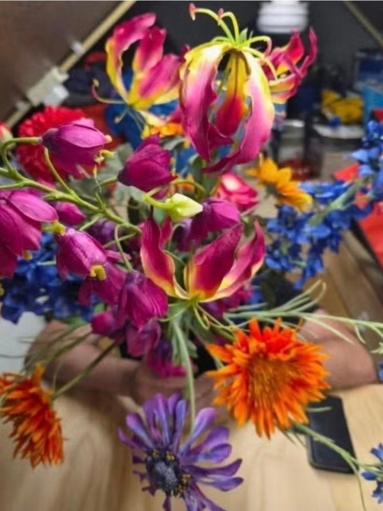 Kunstbloemen, Binnen, Verzenden, Zo goed als nieuw, Meerkleurig