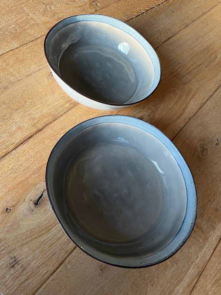 Riverdale schalen, twee stuks, Ophalen, Keramiek, Effen, Schaal of Schalen