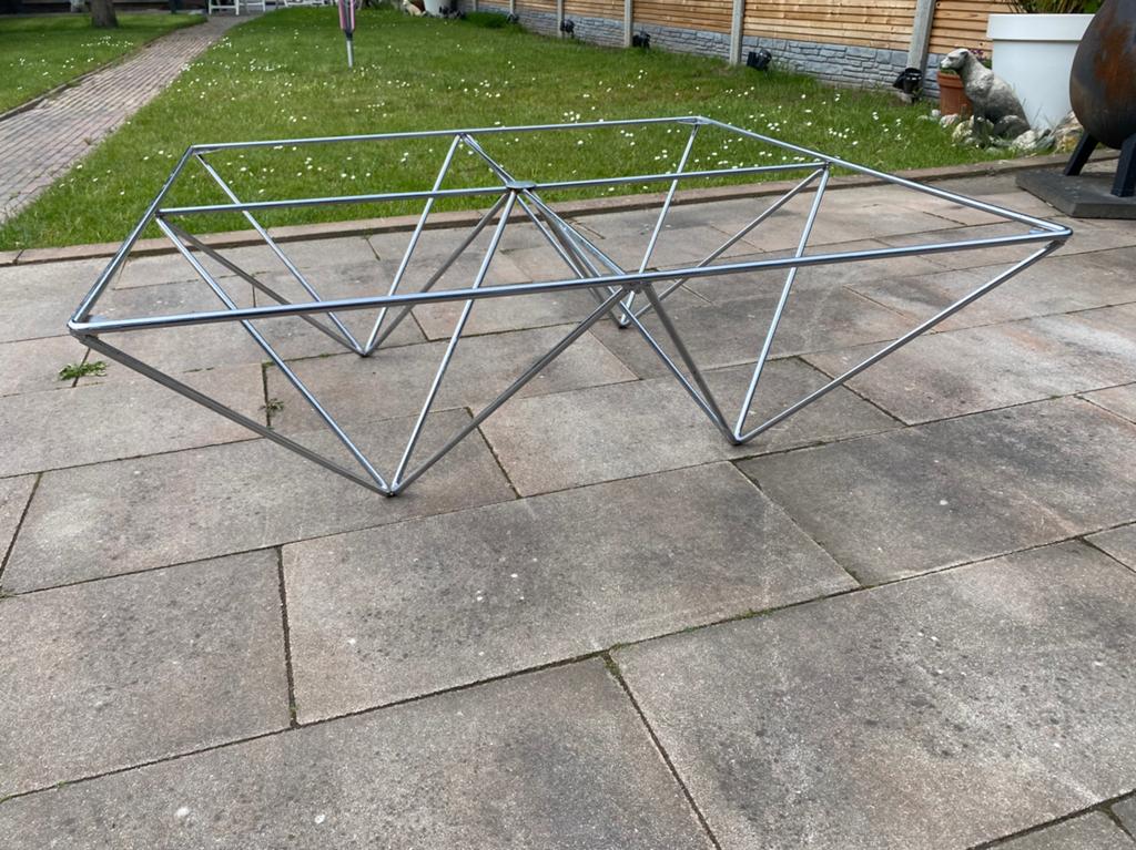 Onderstel salontafel paolo piva alanda, Gebruikt, 50 tot 100 cm, Vierkant, Metaal