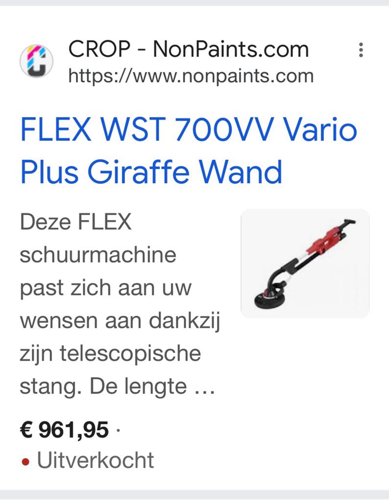 Flex giraffe wst 700vv / wand - plafond schuurmachine, Ophalen, Gebruikt