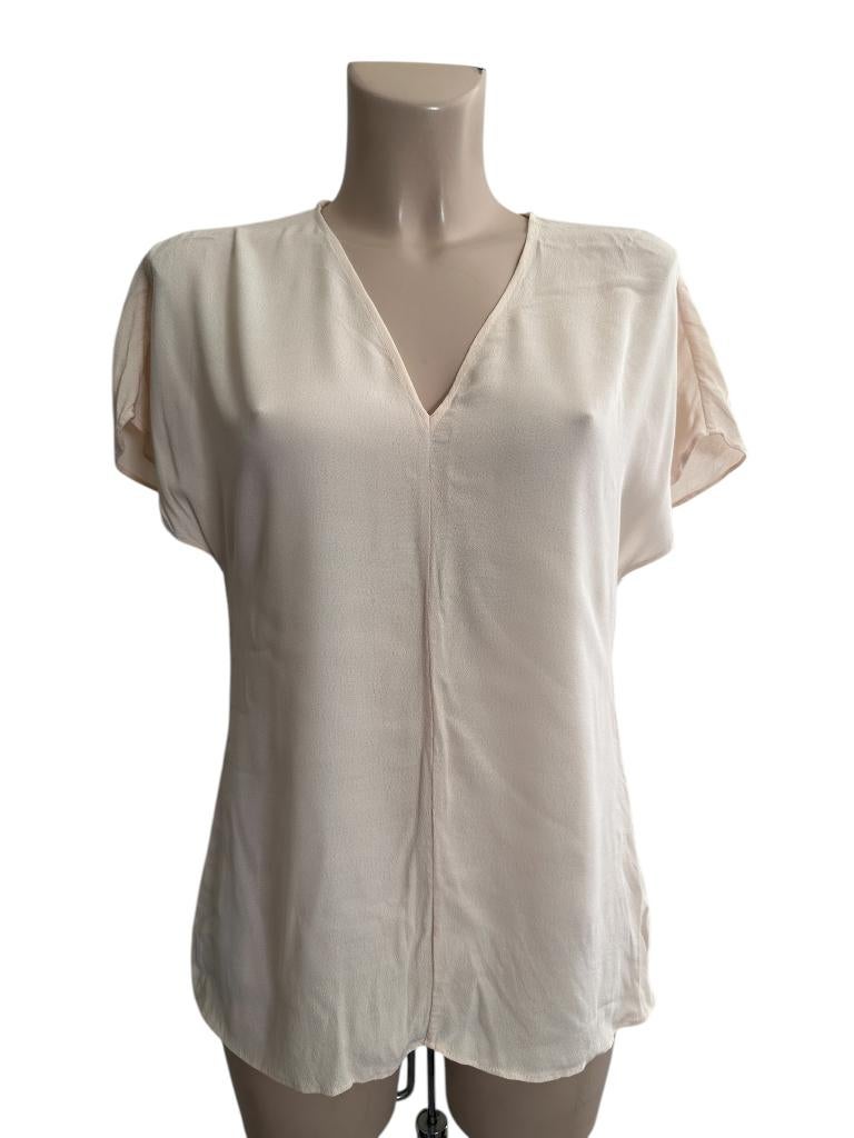 & Other Stories shirt S, Beige, Ophalen of Verzenden, Zo goed als nieuw, Korte mouw