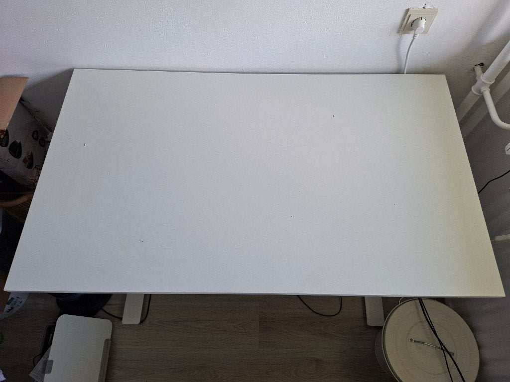 Wit Bureau, Ophalen, Gebruikt, 120 cm, 70 cm