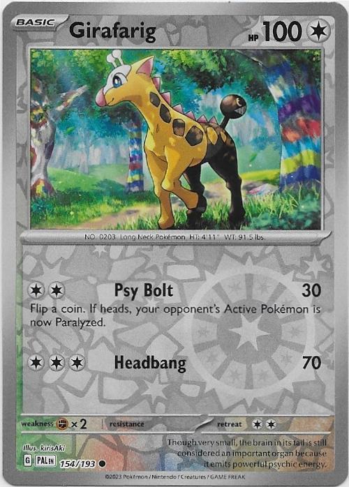Paldea Evolved,  Girafarig [reverse] 154/193, Verzenden, Nieuw, Losse kaart