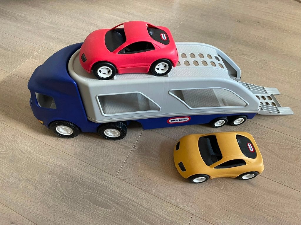 Little Tikes speelgoed vrachtauto met 2 auto's, Ophalen, Gebruikt