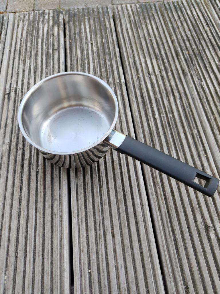 BK steelpannetje - Geschikt voor gas en meer, Gebruikt, Rvs, Keramische plaat, Ophalen
