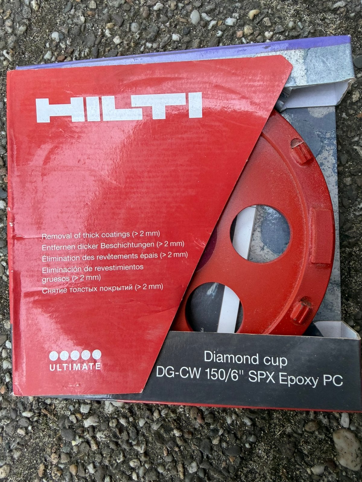 Hilti SPX EPOXY DIAMANTKOMSCHIJF (VOOR DG/DGH 150), Ophalen, 1000 watt of meer, Haakse handslijpmachine