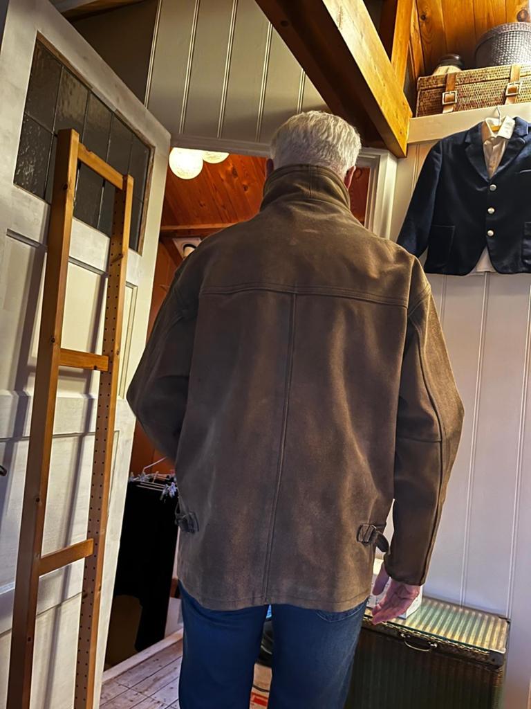 Vintage bruin leren jas - Heren, Kleding | Heren, Jassen | Zomer, Gedragen, Overige maten, Bruin, Ophalen of Verzenden
