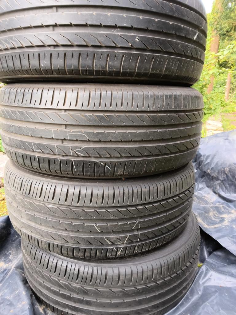 Autobanden 215 50 R18 7mm profiel, Auto-onderdelen, Ophalen, Gebruikt, Mazda