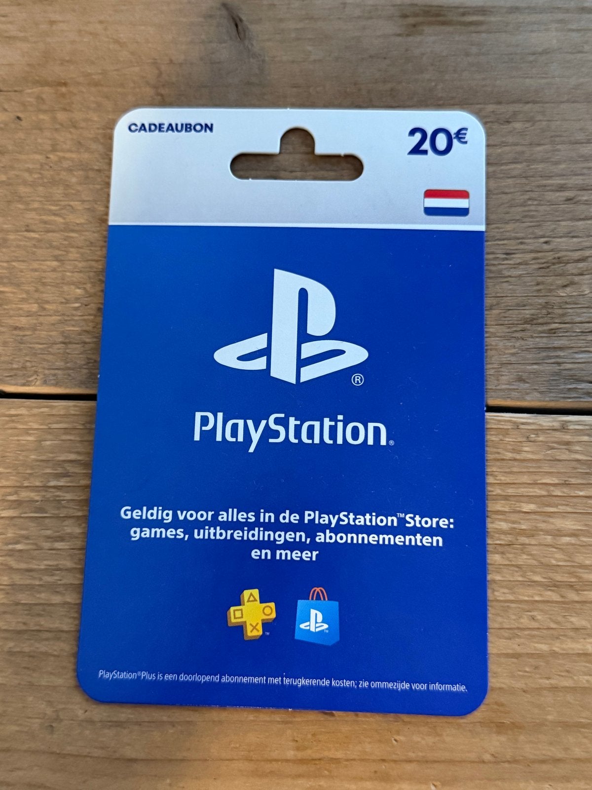 PlayStation Cadeaubon €20, Spelcomputers en Games, Ophalen, Nieuw, Blauw