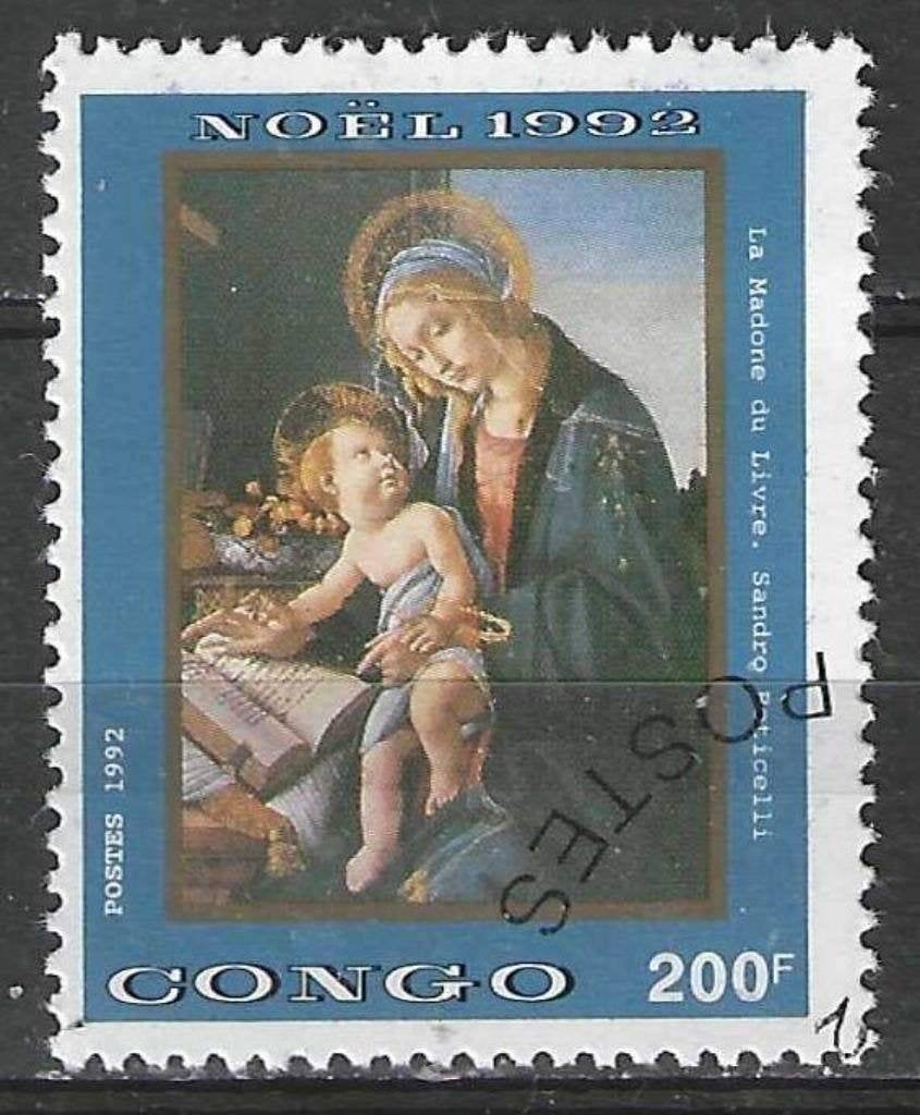 Congo Brazzaville 1992 - Yvert 962J - Schilderijen (ST), Verzenden, Overige landen, Gestempeld