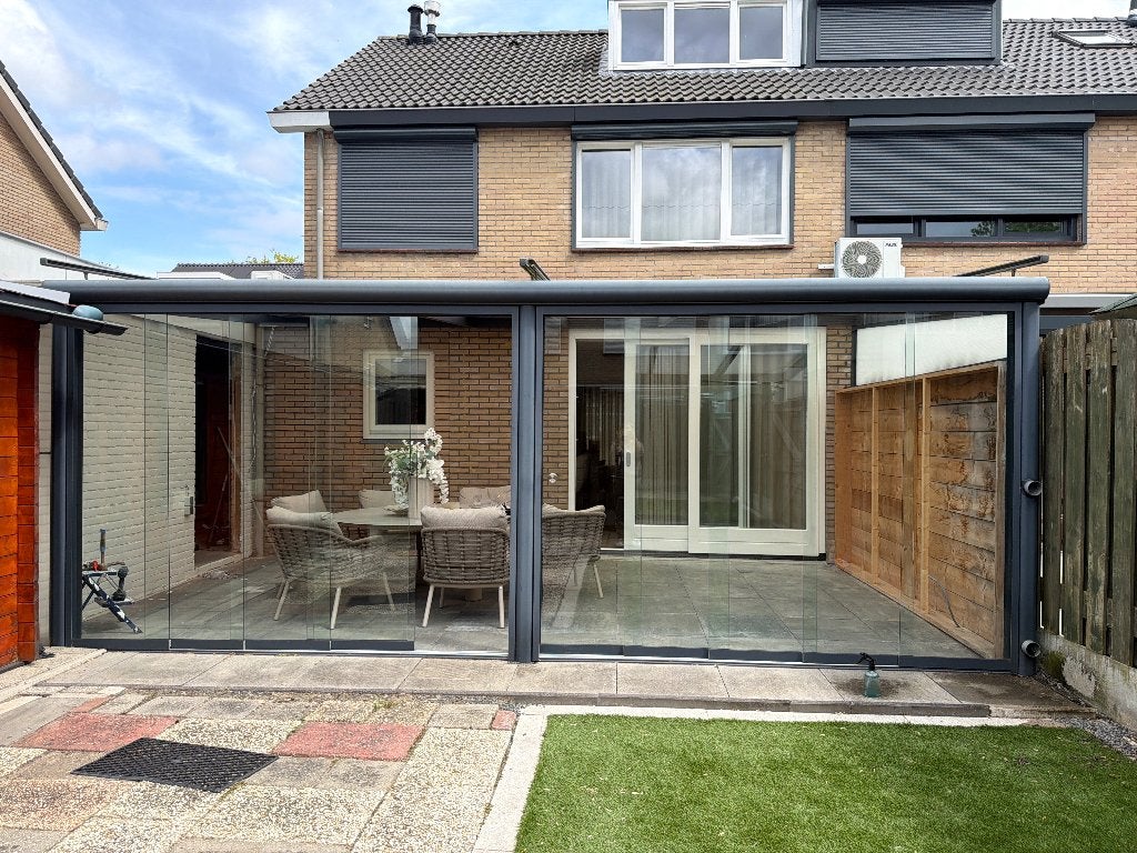 Aluminium serre met polycarbonaat dak, Ophalen, Gebruikt, Serre
