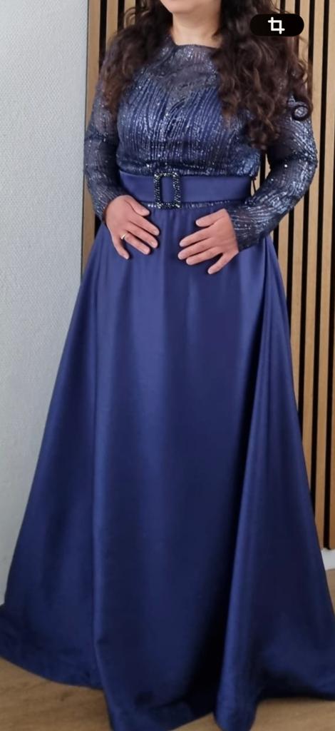 Elegante Galajurk/Feestjurk Maat 38, Kleding | Dames, Maat 38/40 (M), Galajurk, Blauw, Ophalen of Verzenden