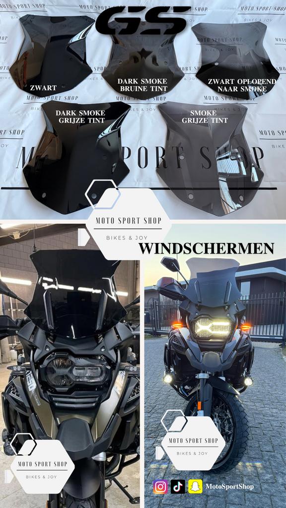 BMW GS 1250 WINDSCHERMEN -keuze uit 6 vers. kleurentinten, Ophalen, Nieuw