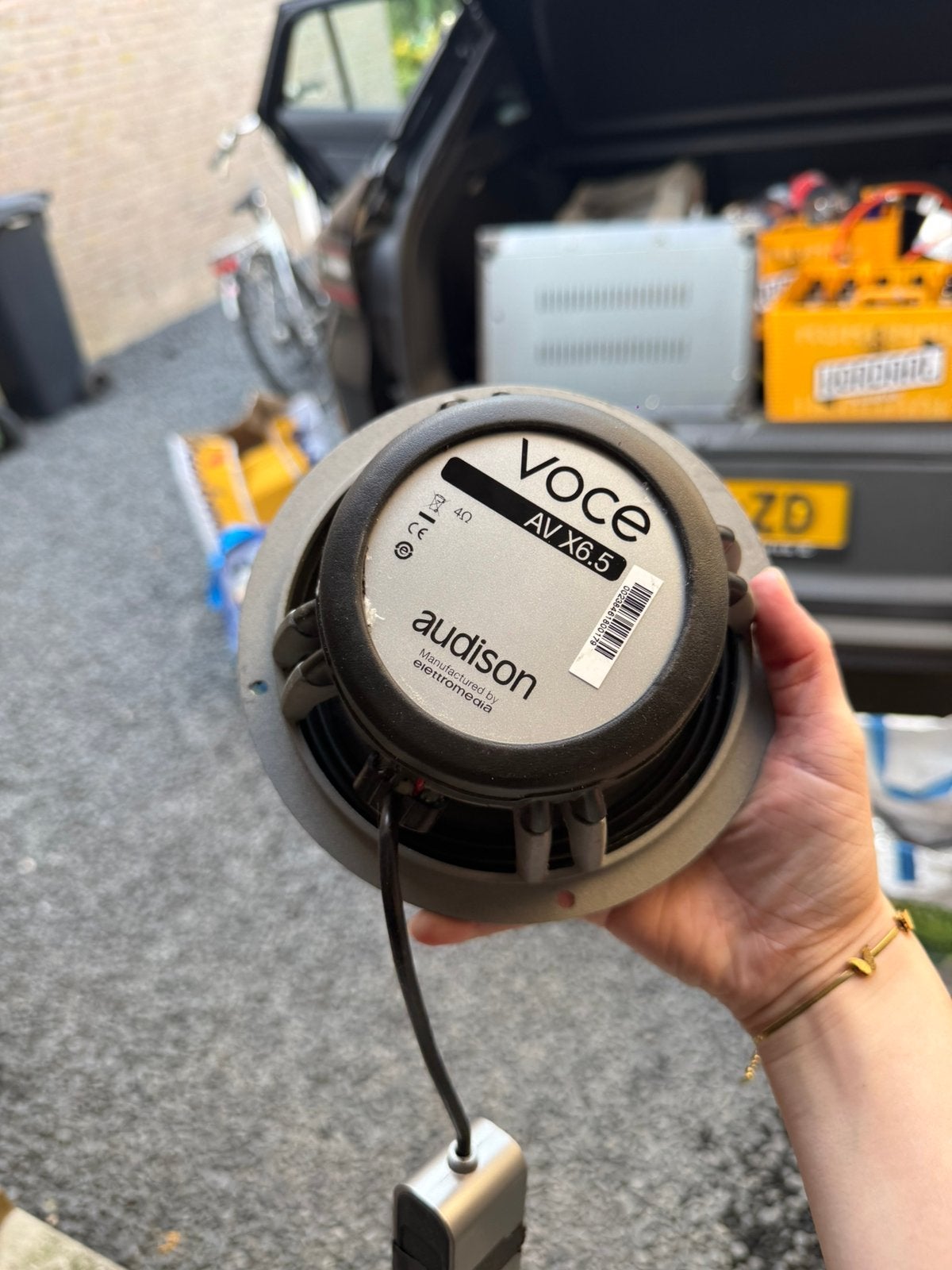 2 stuks Audison Voce AV X6.5 16,5cm autospeaker 100W RMS, Auto diversen, Ophalen, Gebruikt
