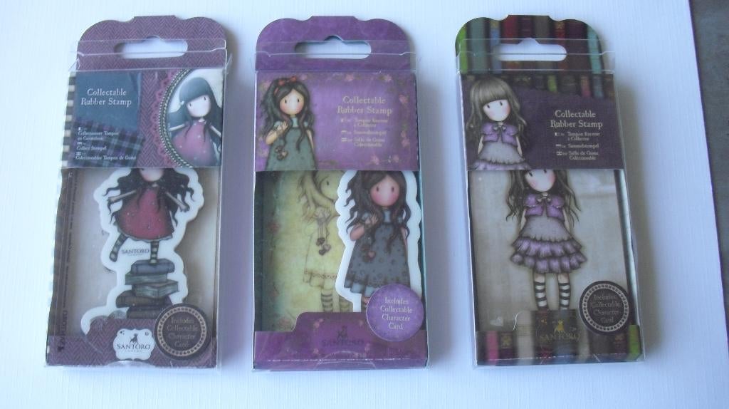 Santoro Gorjuss collectable mini rubber stamp Rainbow Dreams, Verzenden, Nieuw, EZ-mounted stempel