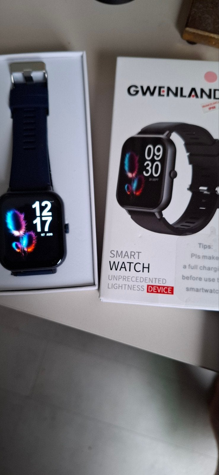 Smartwatch - Nieuw in doos, Ophalen, Blauw, Nieuw, Gwenland