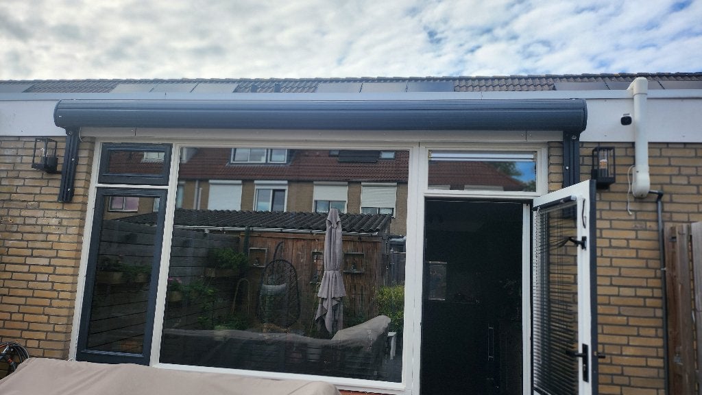 Ibiza Knikarmscherm 450x250 Elektrisch RAL 7016, Tuin en Terras, Ophalen, 450 cm of meer, Elektrisch, Zo goed als nieuw