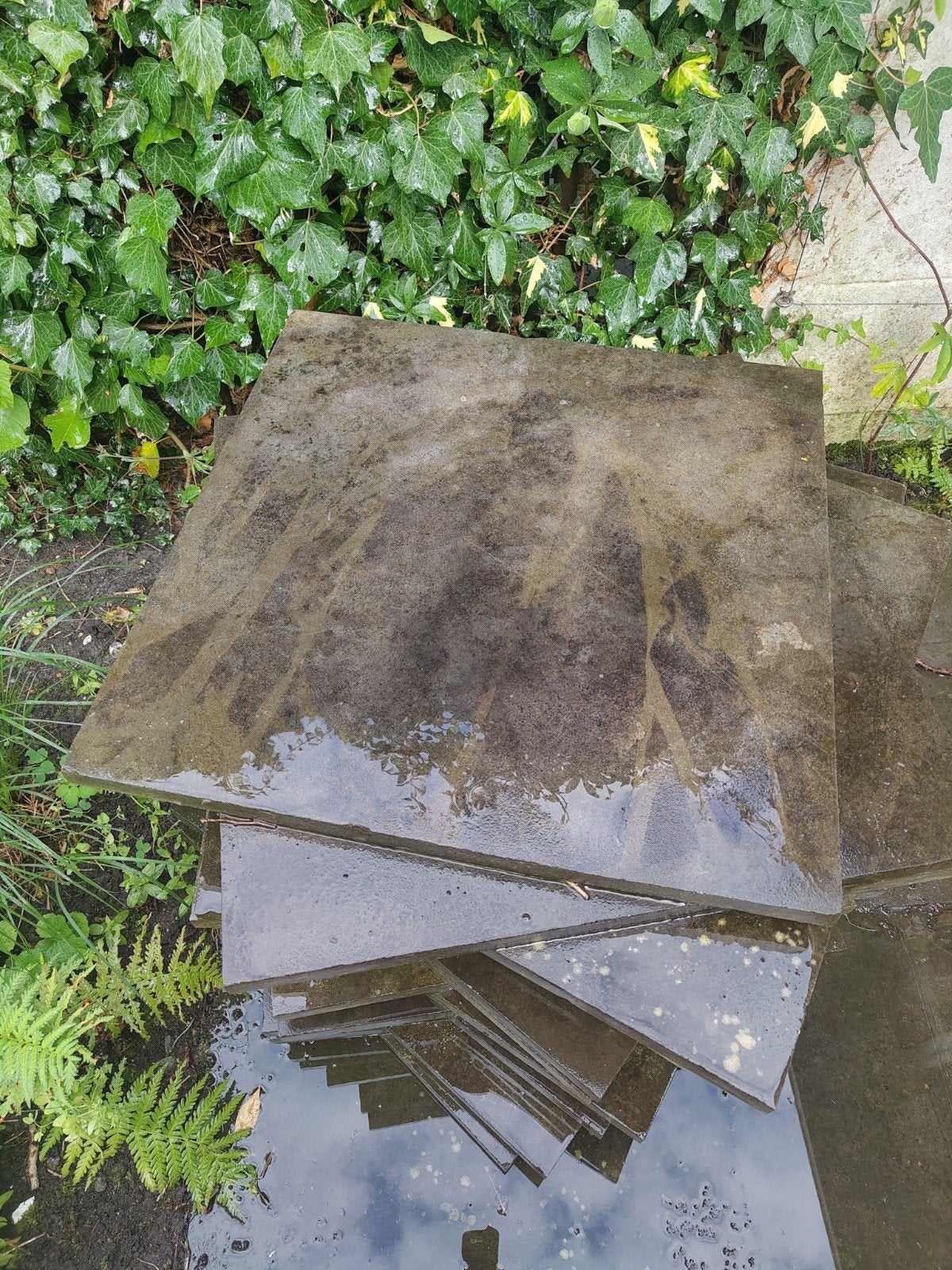 Chinees gezoet hardsteen, 18 tegels 60*60*2.5 cm, Ophalen, Gebruikt, 5 tot 10 m², Natuursteen