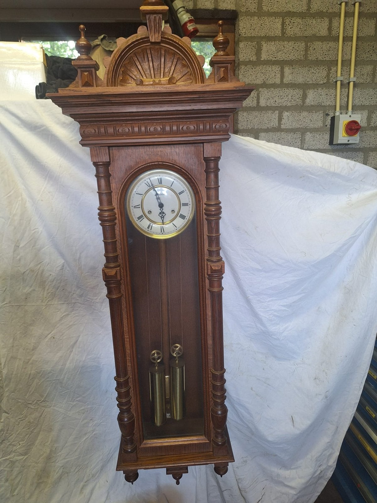 Hermle antieke staande pendule klok, Antiek en Kunst, Antiek | Klokken, Ophalen