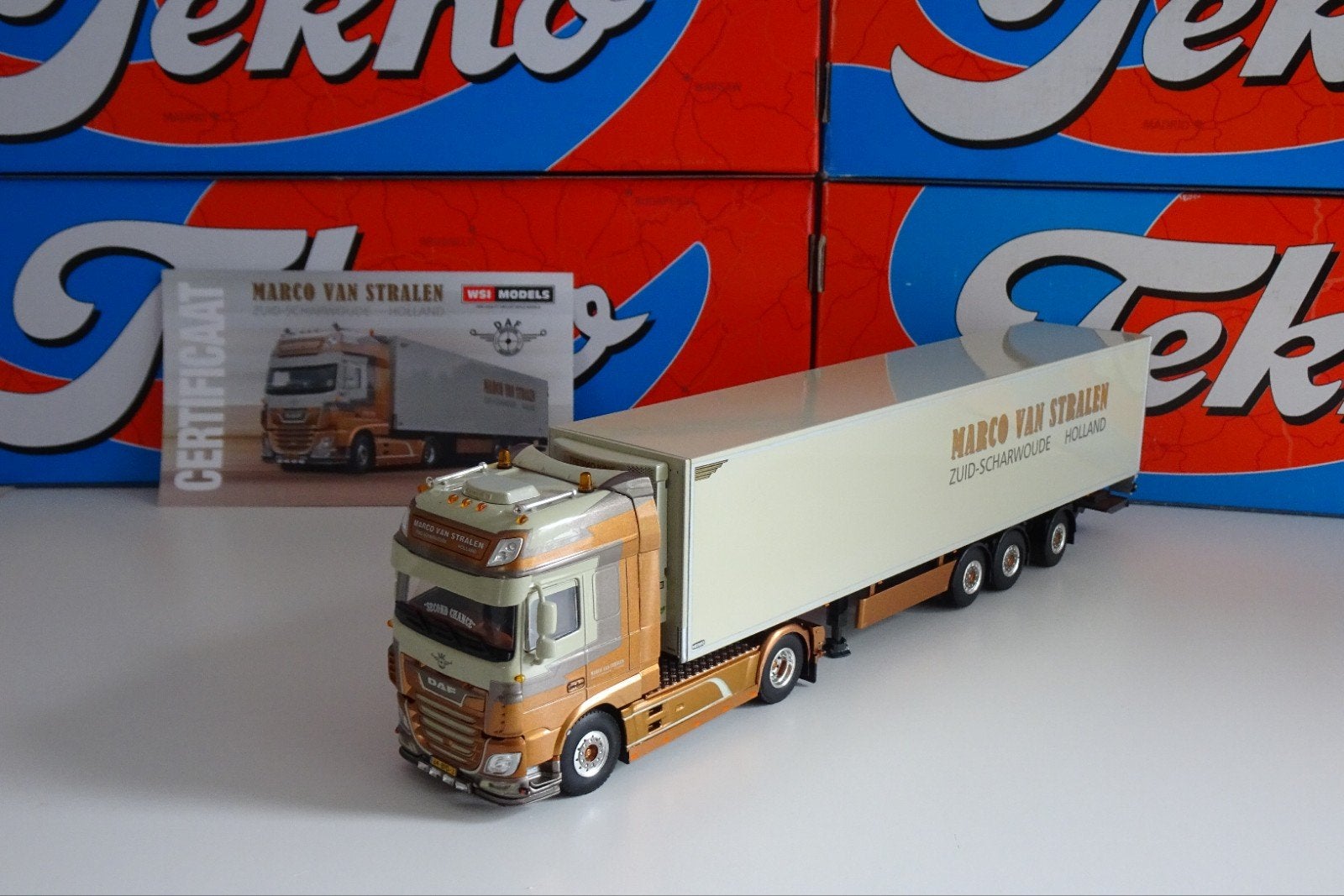 Marco van Stralen Daf XF 480 - WSI, Hobby en Vrije tijd, Modelauto's | 1:50, Ophalen of Verzenden, Nieuw, Bus of Vrachtwagen, Wsi