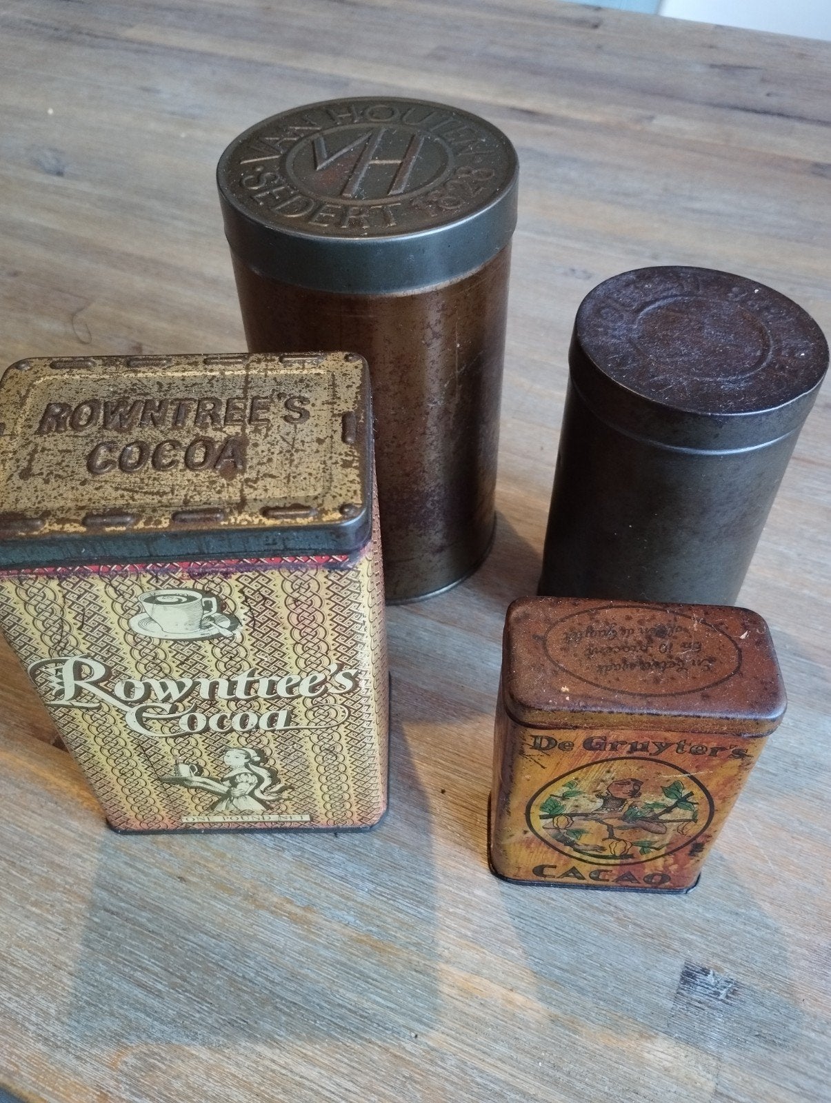 vintage cacao blikken, Ophalen of Verzenden, Gebruikt, Overige