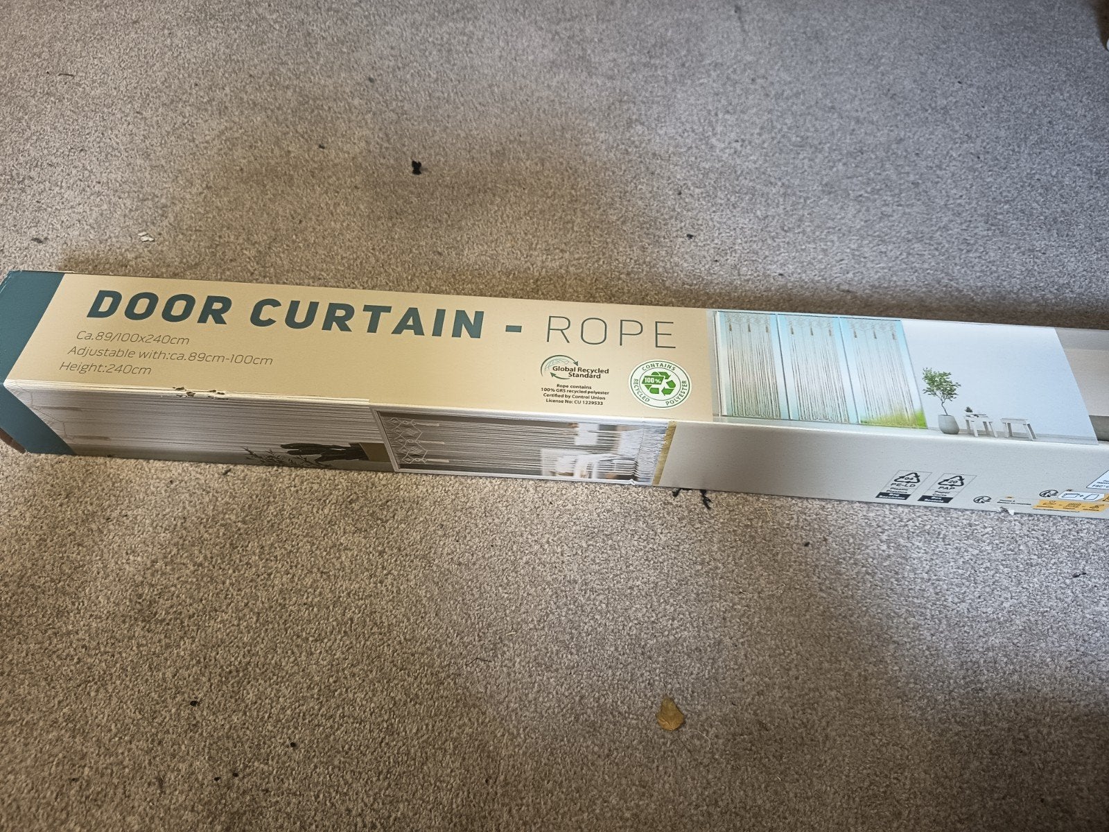 Deurgordijn - Touw - 89-100x240cm, Overige materialen, Overige merken, Nieuw, Ophalen of Verzenden