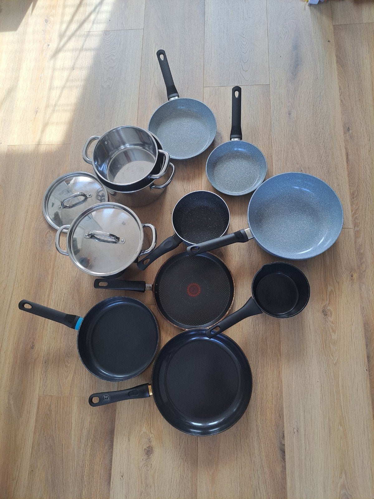 Diverse pannen van IKEA, BK, Tefal en GreenChef, Antiaanbaklaag, BK, Pannenset, Ophalen of Verzenden