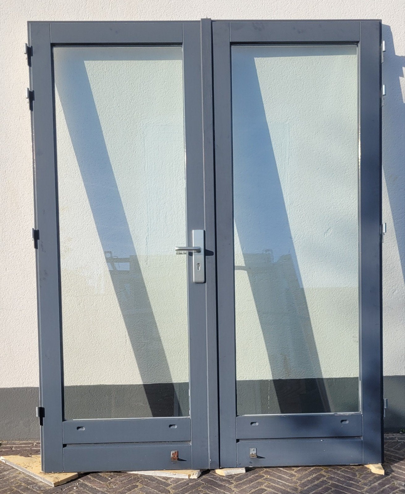 Hardhouten openslaande tuindeuren, Ophalen, Gebruikt, 120 cm of meer, Buitendeur