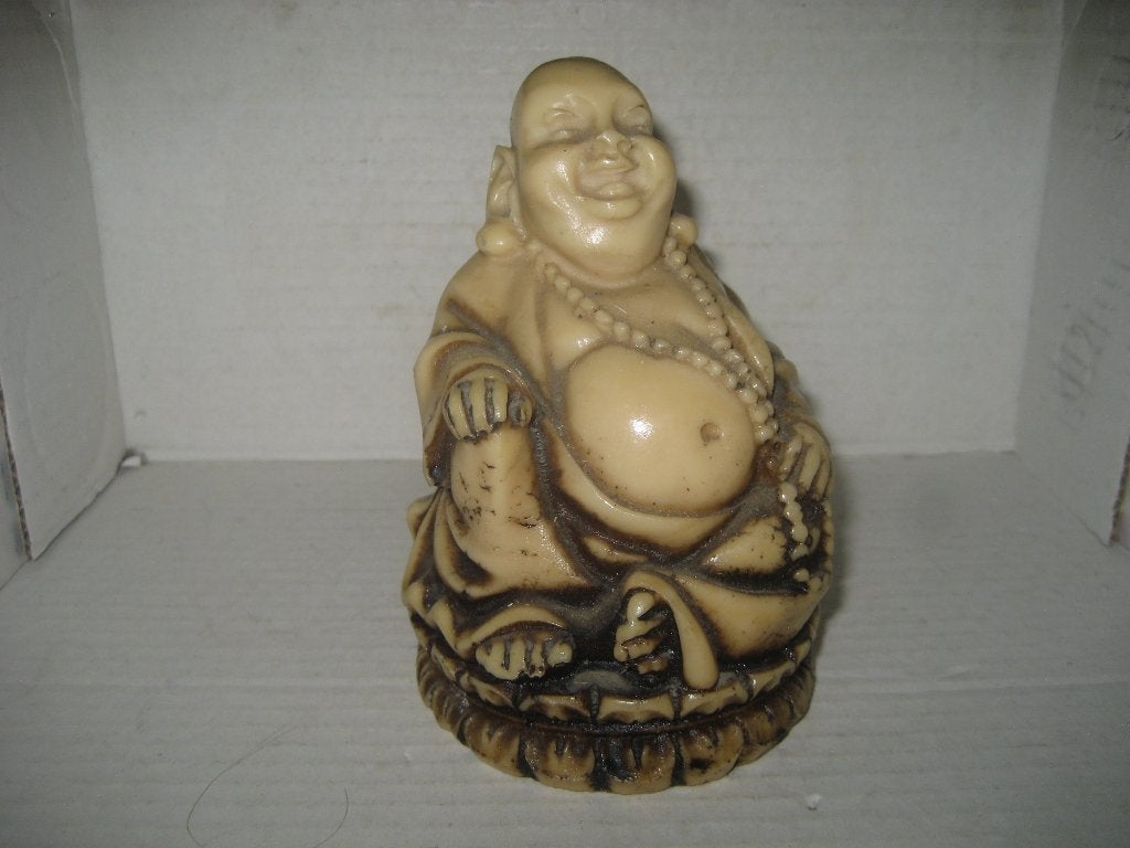 Dikbuik Boeddha met ketting B3, 13 cm, Massief, Ophalen of Verzenden, Composieten