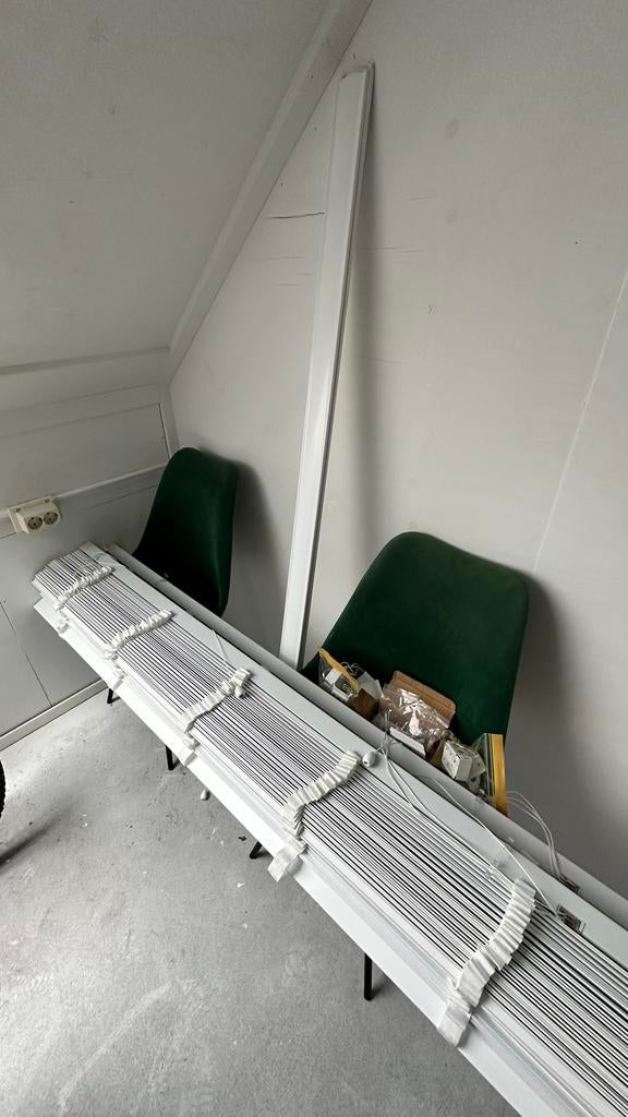 2x witte houten jaloezieën - Zo goed als nieuw, Ophalen, Zo goed als nieuw, Wit