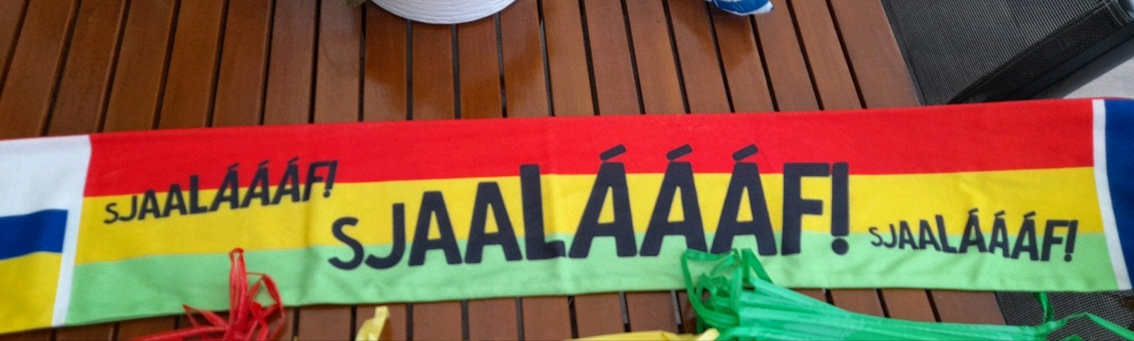 Izgs Jan Linders Carnaval sjaal wimpel, Overige supermarkten, Ophalen of Verzenden