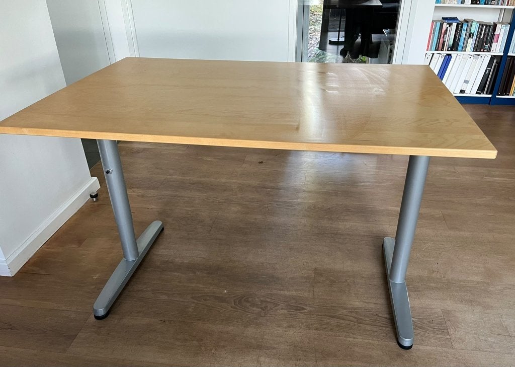 Ikea Galant Bureau Berken fineer 120X80 cm, Ophalen, Scandinavisch, Hout, Zo goed als nieuw