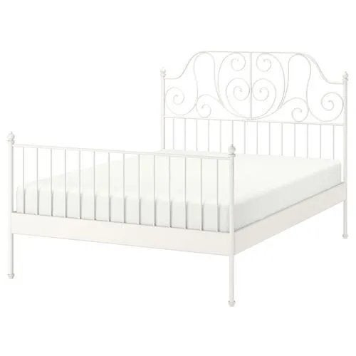 Ikea Leirvik bed 1.40 x 2.00, Huis en Inrichting, Slaapkamer | Bedden, Ophalen, Wit, Tweepersoons, 140 cm
