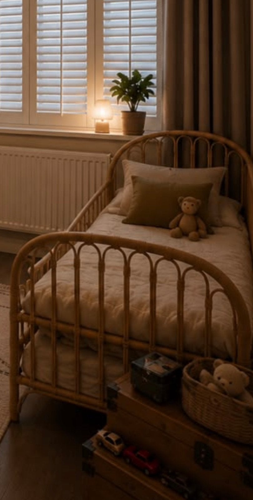 Rotan bed Leo and Moon - Duurzaam en stijlvol, Ophalen, Zo goed als nieuw, 160 tot 180 cm, 70 tot 85 cm