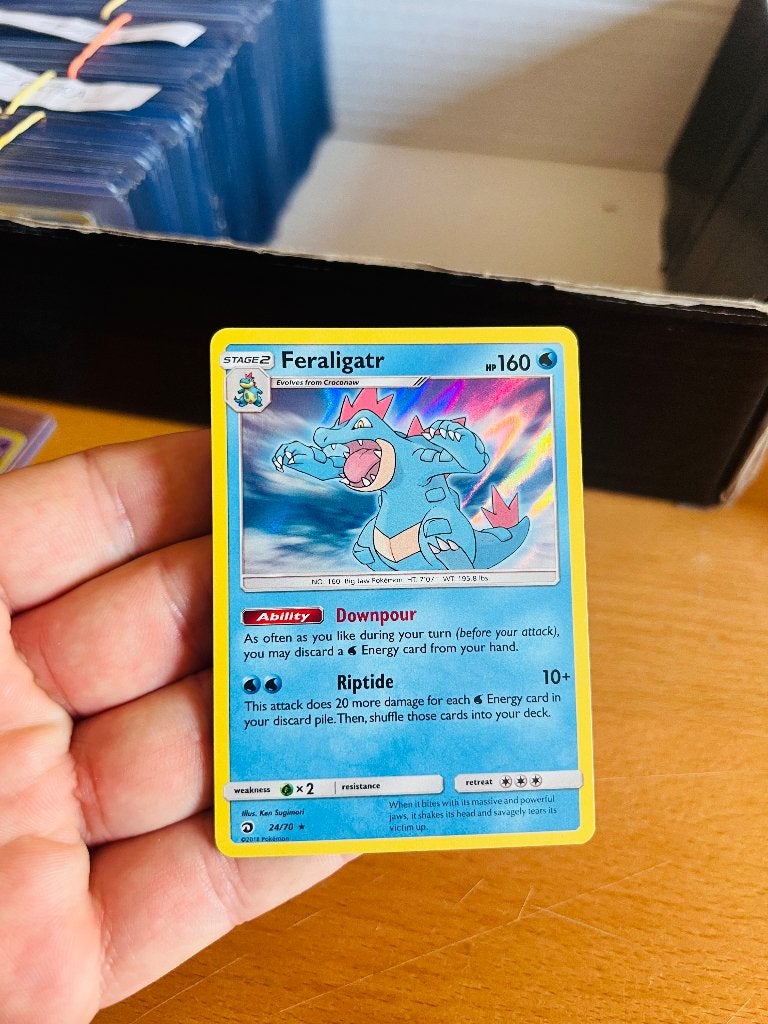 Feraligatr 24/70 Holo Dragon Majesty Pokemon, Verzenden, Zo goed als nieuw, Losse kaart, Foil