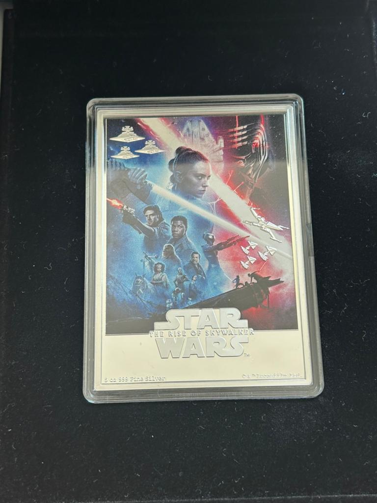Star Wars The Rise of Skywalker 5 oz Silver Coin + COA + Box, Verzamelen, Star Wars, Ophalen of Verzenden, Zo goed als nieuw, Actiefiguurtje