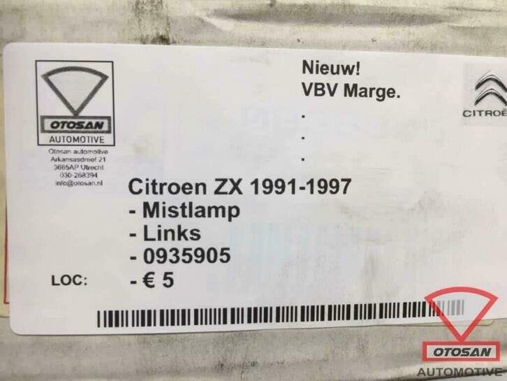 citroen zx 1991 1997 knipperlicht nieuw! links 0935905, Nieuw, Ophalen of Verzenden, Taurusavenue 1
2132 LS  Hoofddorp, NL, Privacyrights-citroen@mpsa.com