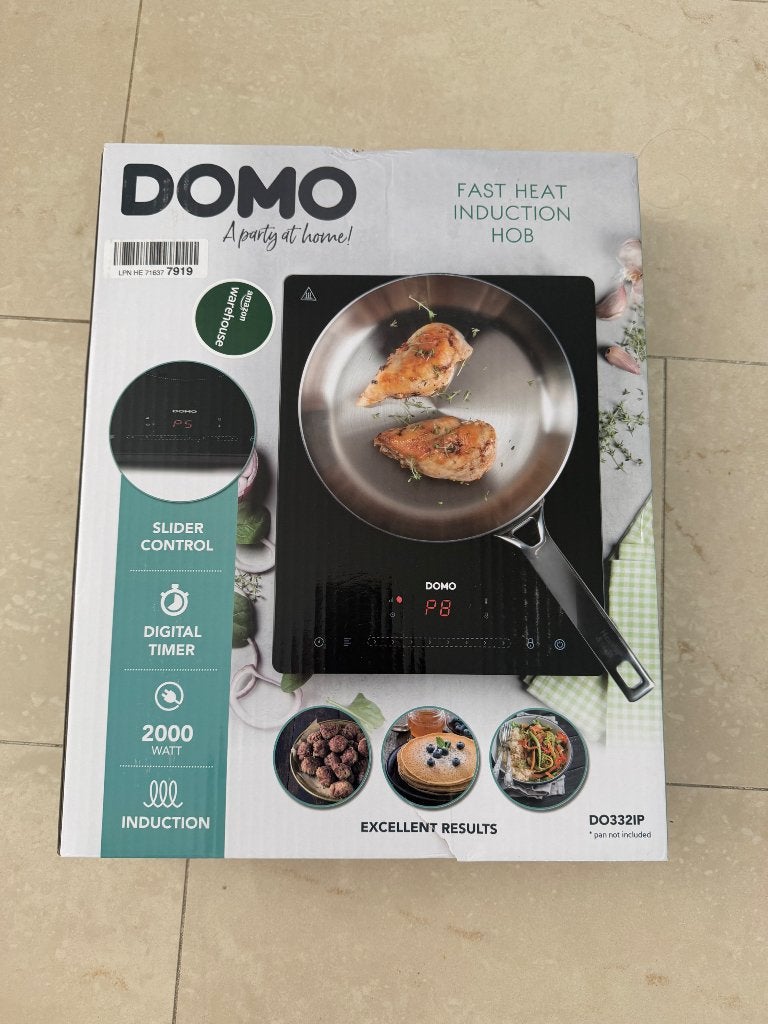Inductiekookplaat 1 pit Domo, Nieuw, 3 kookzones of minder, Ophalen of Verzenden, Inductie
