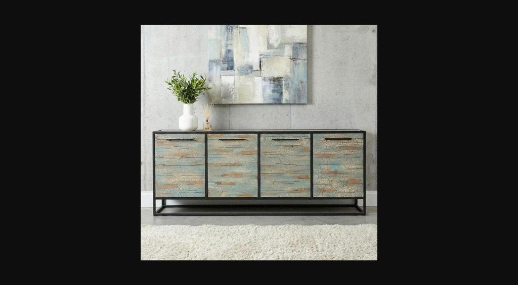 Dressoir industrieel groen | 200 cm | Nieuw, Ophalen, 150 tot 200 cm, Nieuw, Grenenhout