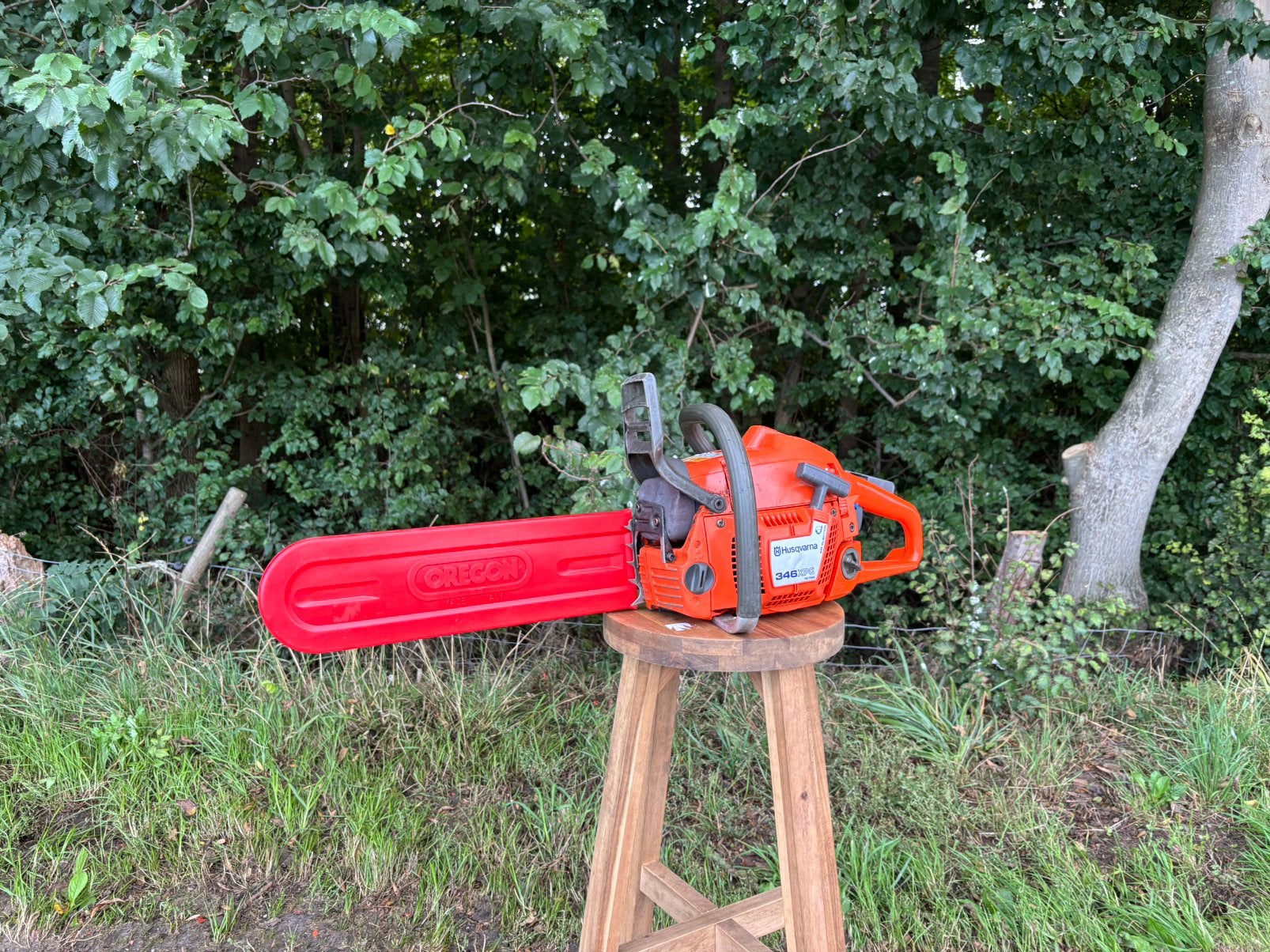 Husqvarna 346 XP kettingzaag, Ophalen, Gebruikt, Husqvarna, Bijl