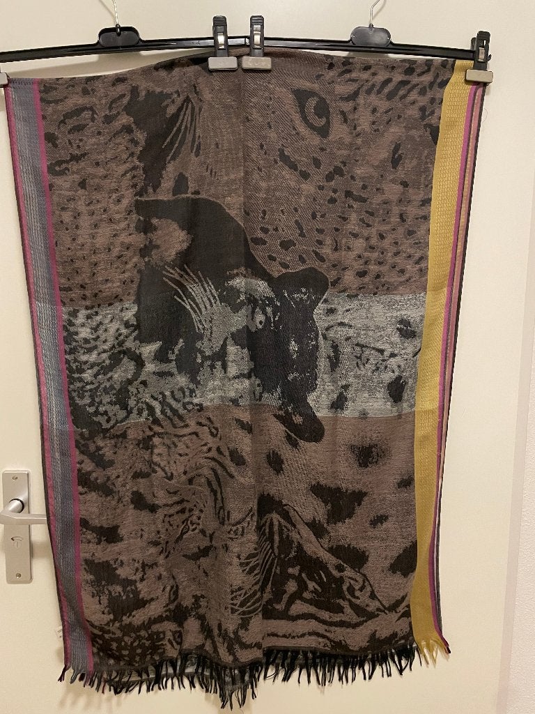 Romano taupe multikleurige sjaal, Romano, Maat 46/48 (XL) of groter, Ophalen of Verzenden, Zo goed als nieuw