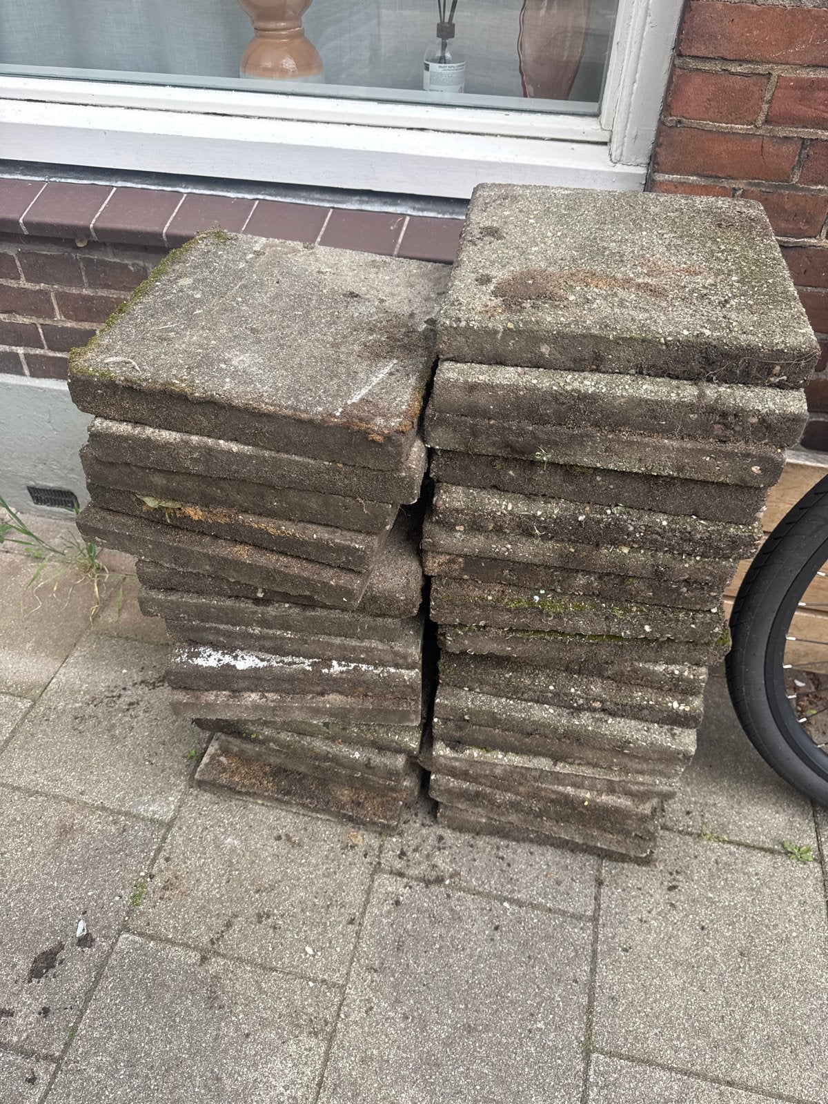 80 gratis tegels, 30x30cm - Ideaal voor terras of pad, Ophalen, Gebruikt, 5 tot 10 m², Beton