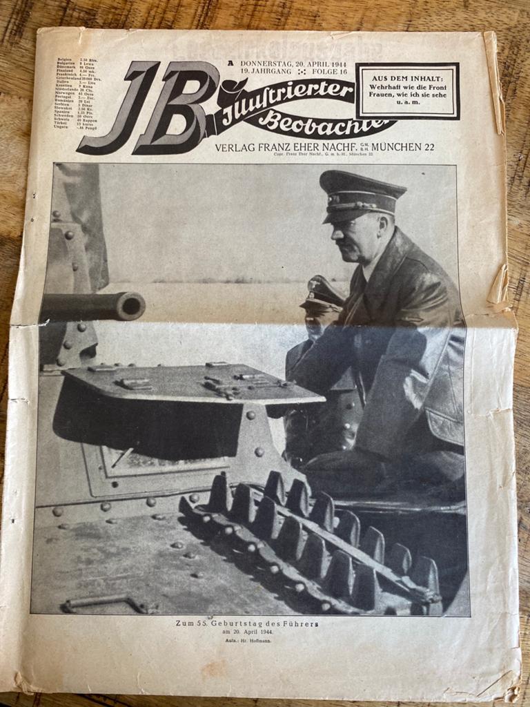 Krant 20 april 1944 geboorte dag hitler, Ophalen of Verzenden, Overige soorten, Nederland, Boek of Tijdschrift