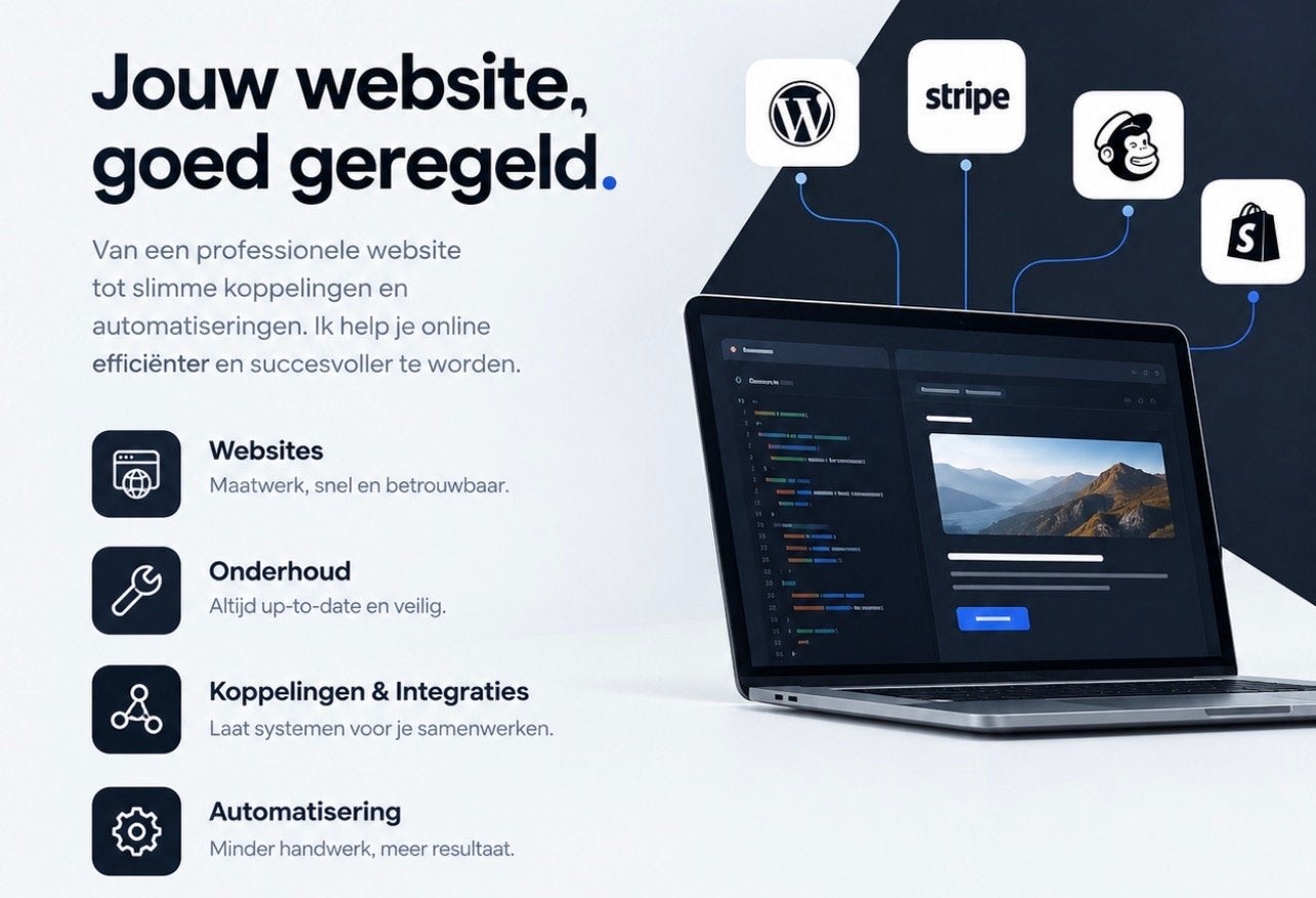 Websites, automatisering & integraties voor uw bedrijf, Computers en Software, Ophalen of Verzenden, Nieuw