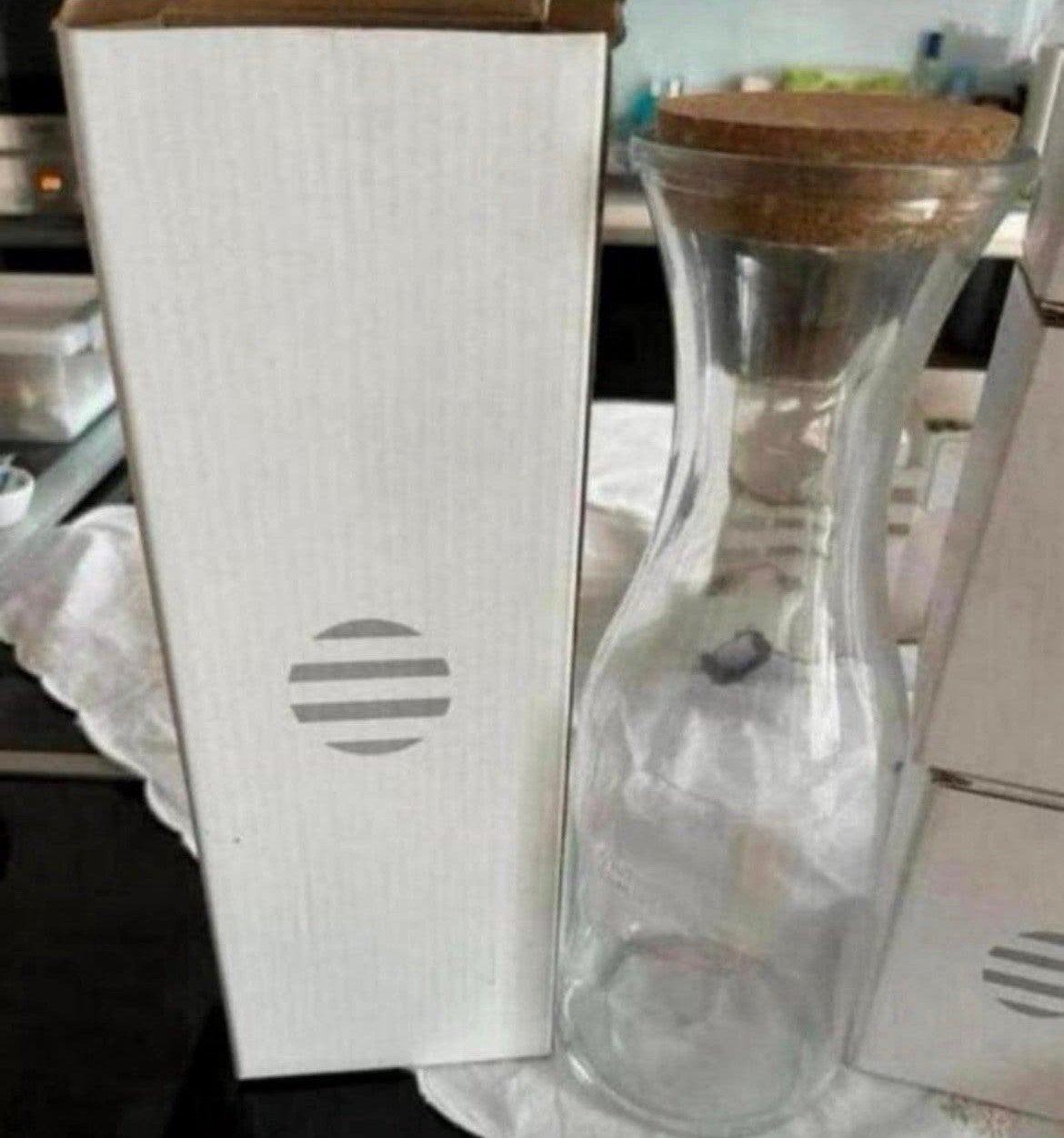 Waterkan met 4 glazen of 4 st 23 cm hoge Wijnglazen of Port, Huis en Inrichting, Ophalen of Verzenden, Nieuw, Glas