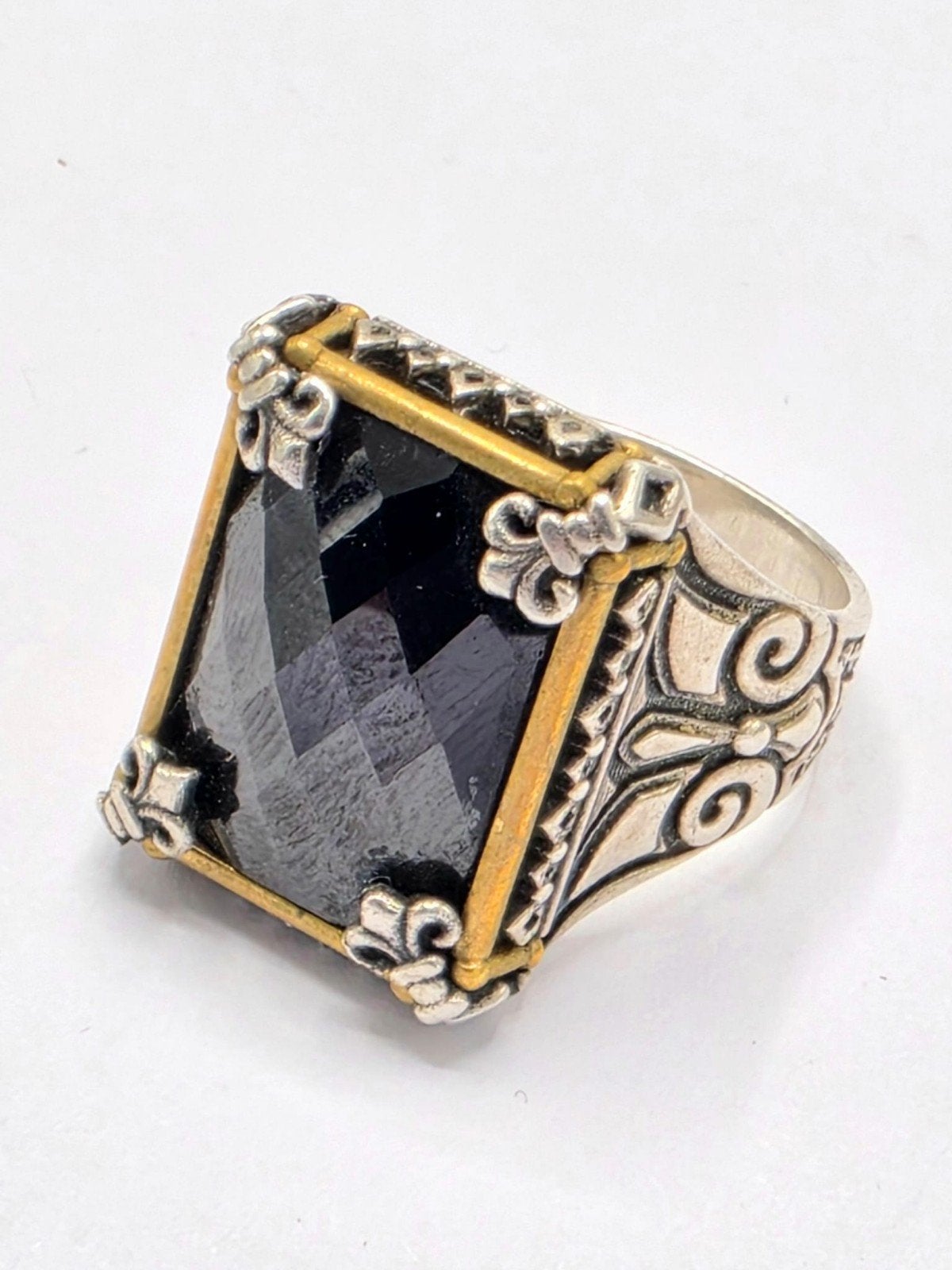 Zilveren Heren Ring met Granaat Steen, 20 of groter, Verzenden, ., Heer